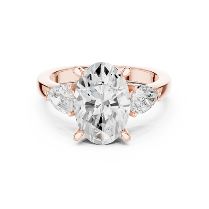 Mixed Shape Lab Grown Diamond Side Stone Ring
