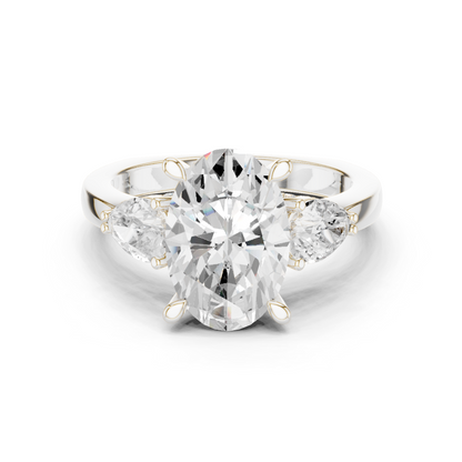 Mixed Shape Lab Grown Diamond Side Stone Ring