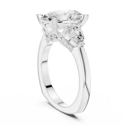 Mixed Shape Lab Grown Diamond Side Stone Ring
