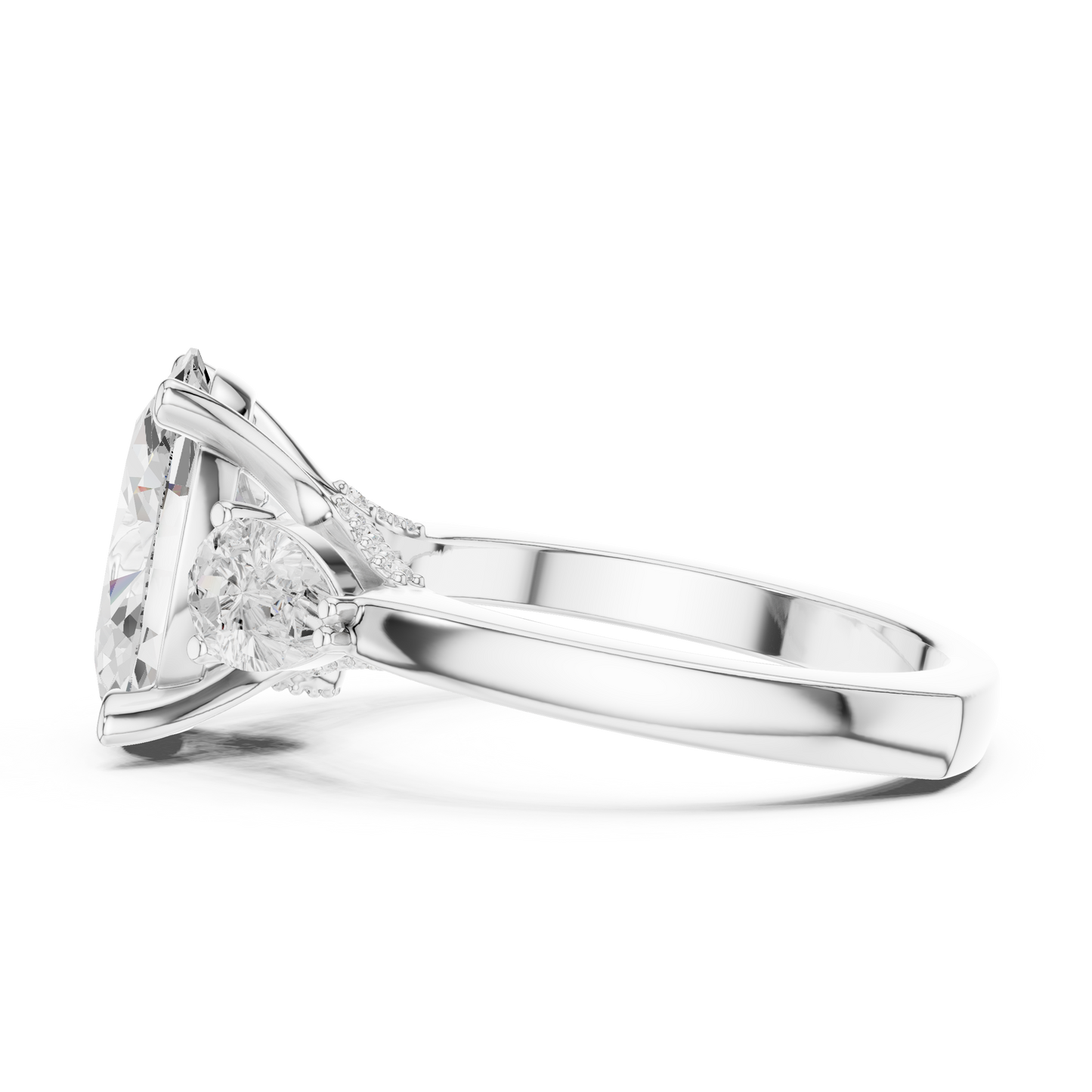 Mixed Shape Lab Grown Diamond Side Stone Ring
