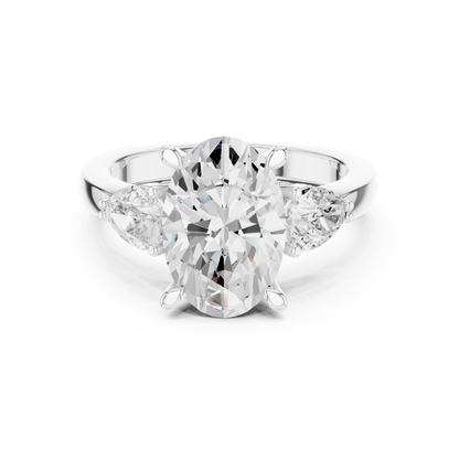 Mixed Shape Lab Grown Diamond Side Stone Ring
