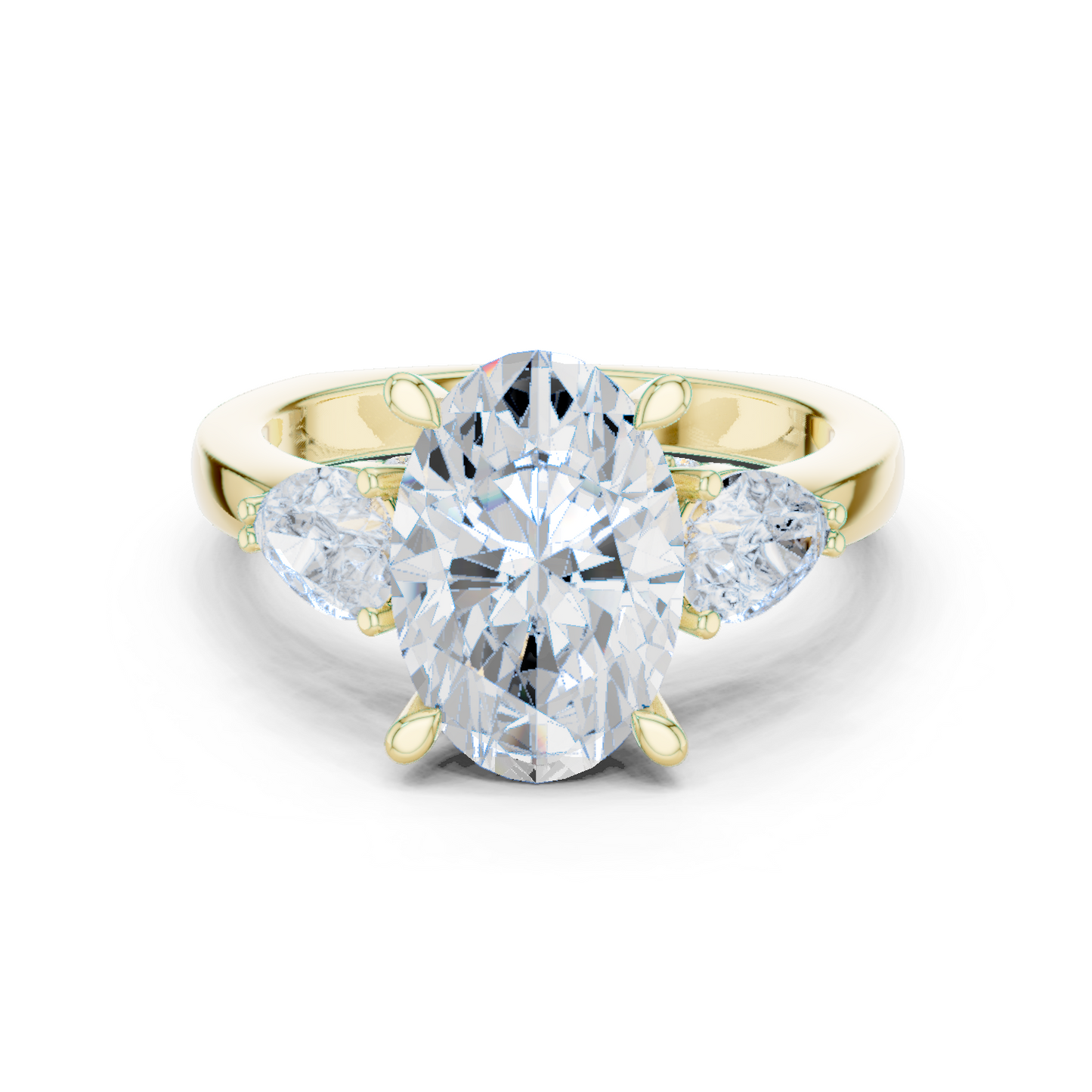 Mixed Shape Lab Grown Diamond Side Stone Ring