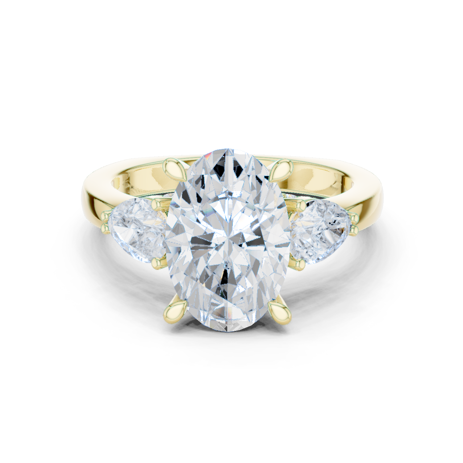 Mixed Shape Lab Grown Diamond Side Stone Ring