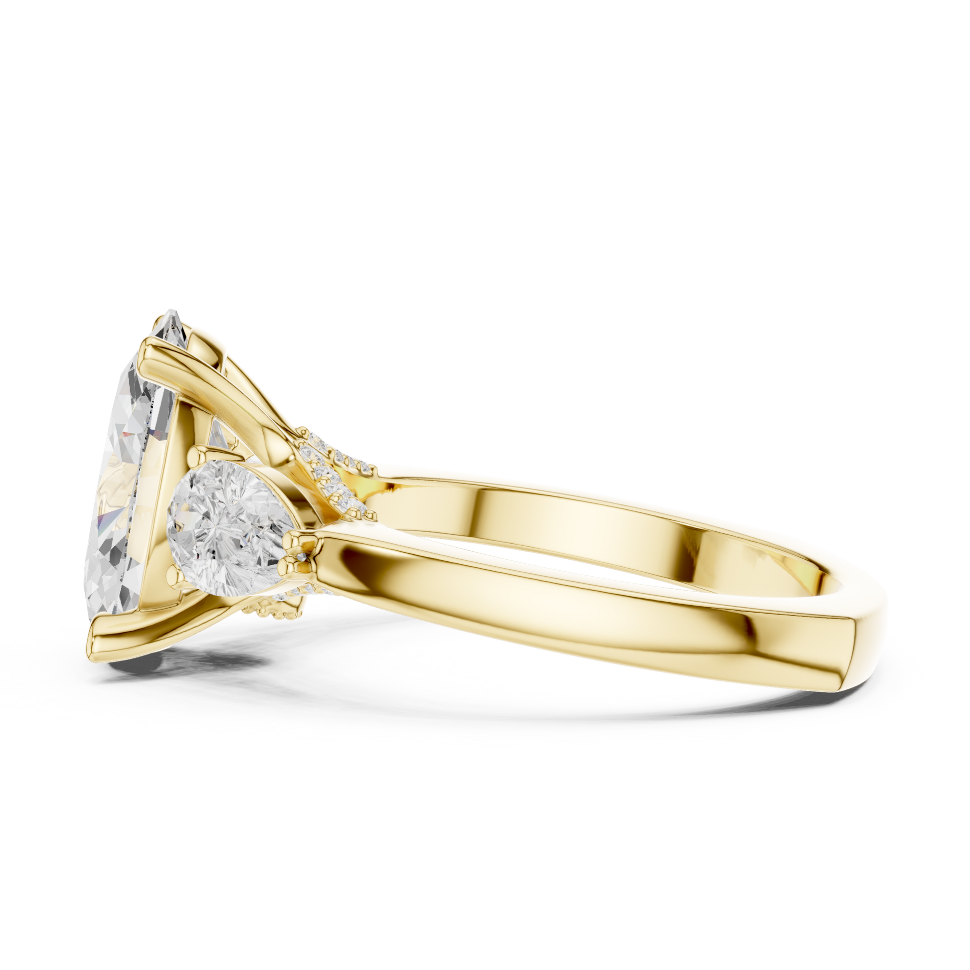 Mixed Shape Lab Grown Diamond Side Stone Ring