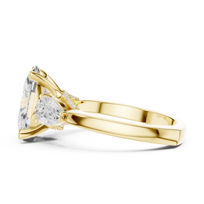 Mixed Shape Lab Grown Diamond Side Stone Ring