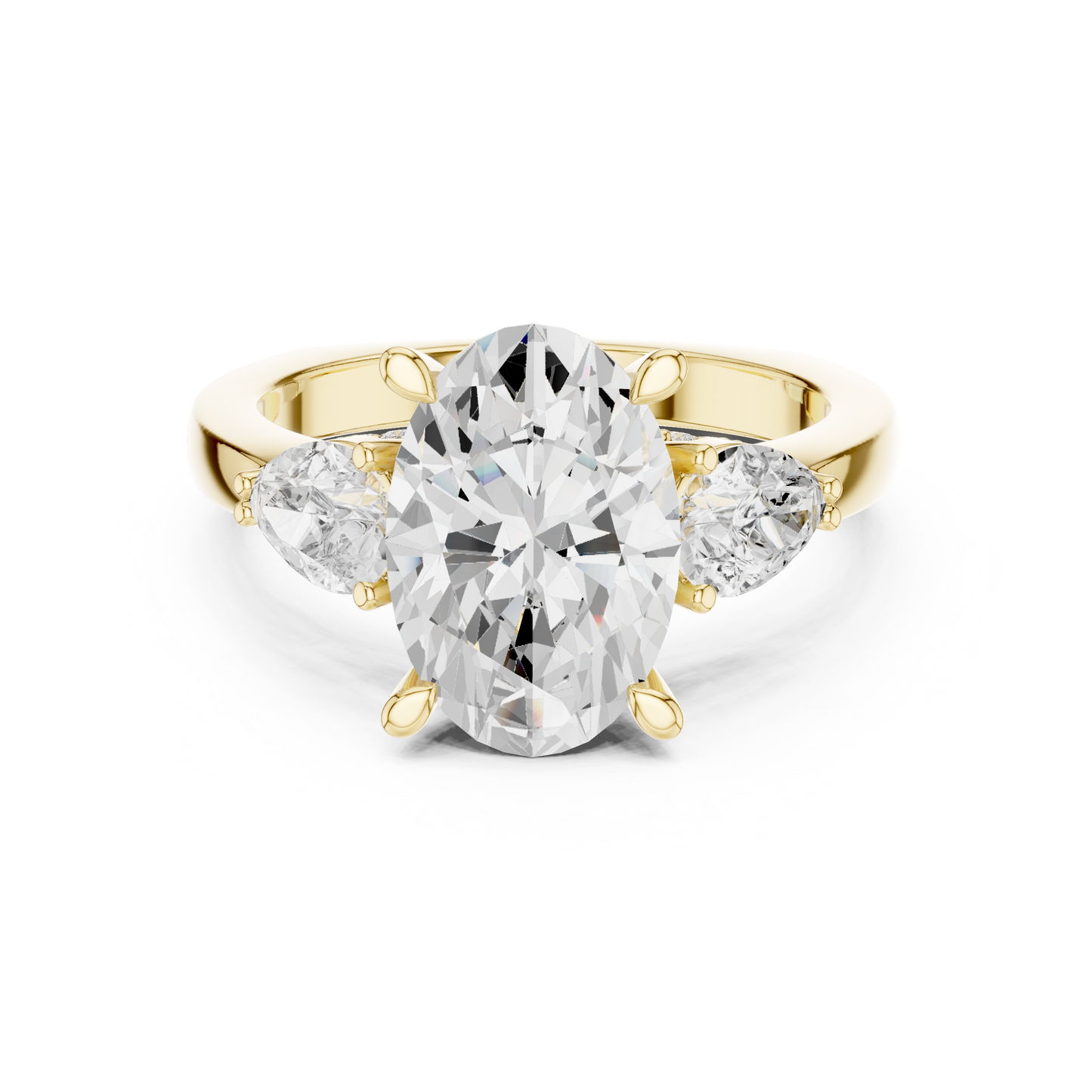 Mixed Shape Lab Grown Diamond Side Stone Ring