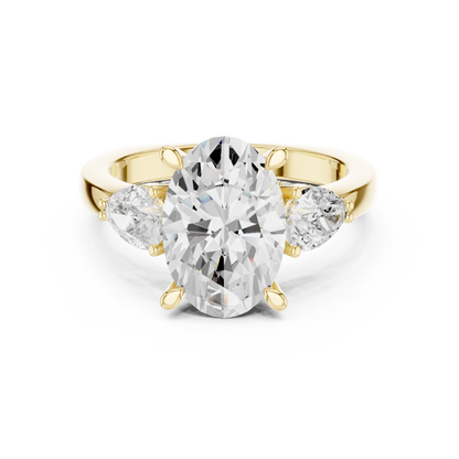 Mixed Shape Lab Grown Diamond Side Stone Ring