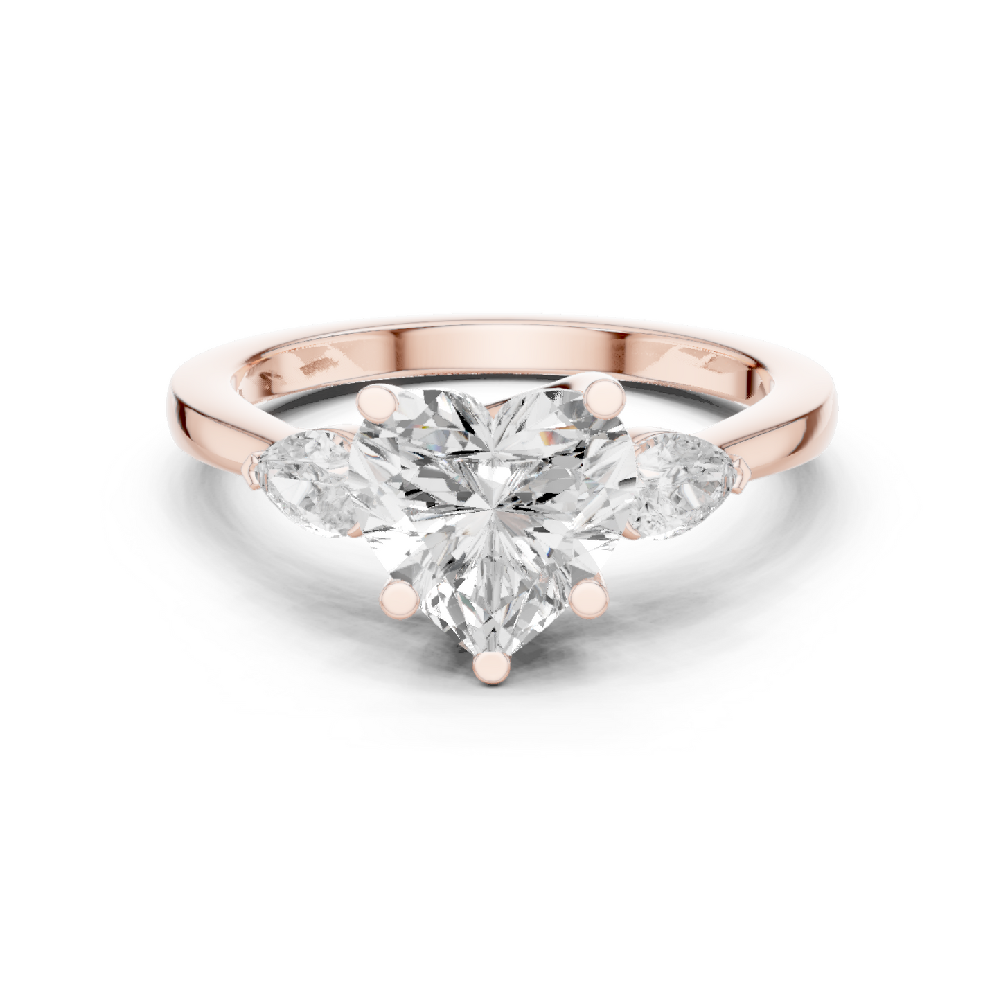 Mixed Shape Lab Grown Diamond Side Stone Ring
