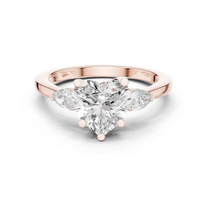 Mixed Shape Lab Grown Diamond Side Stone Ring