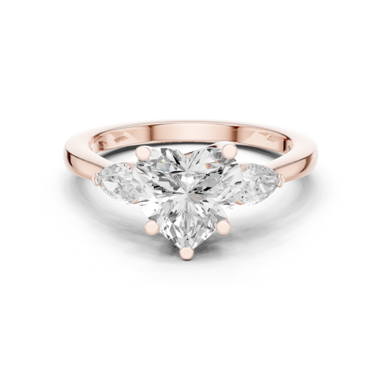Mixed Shape Lab Grown Diamond Side Stone Ring