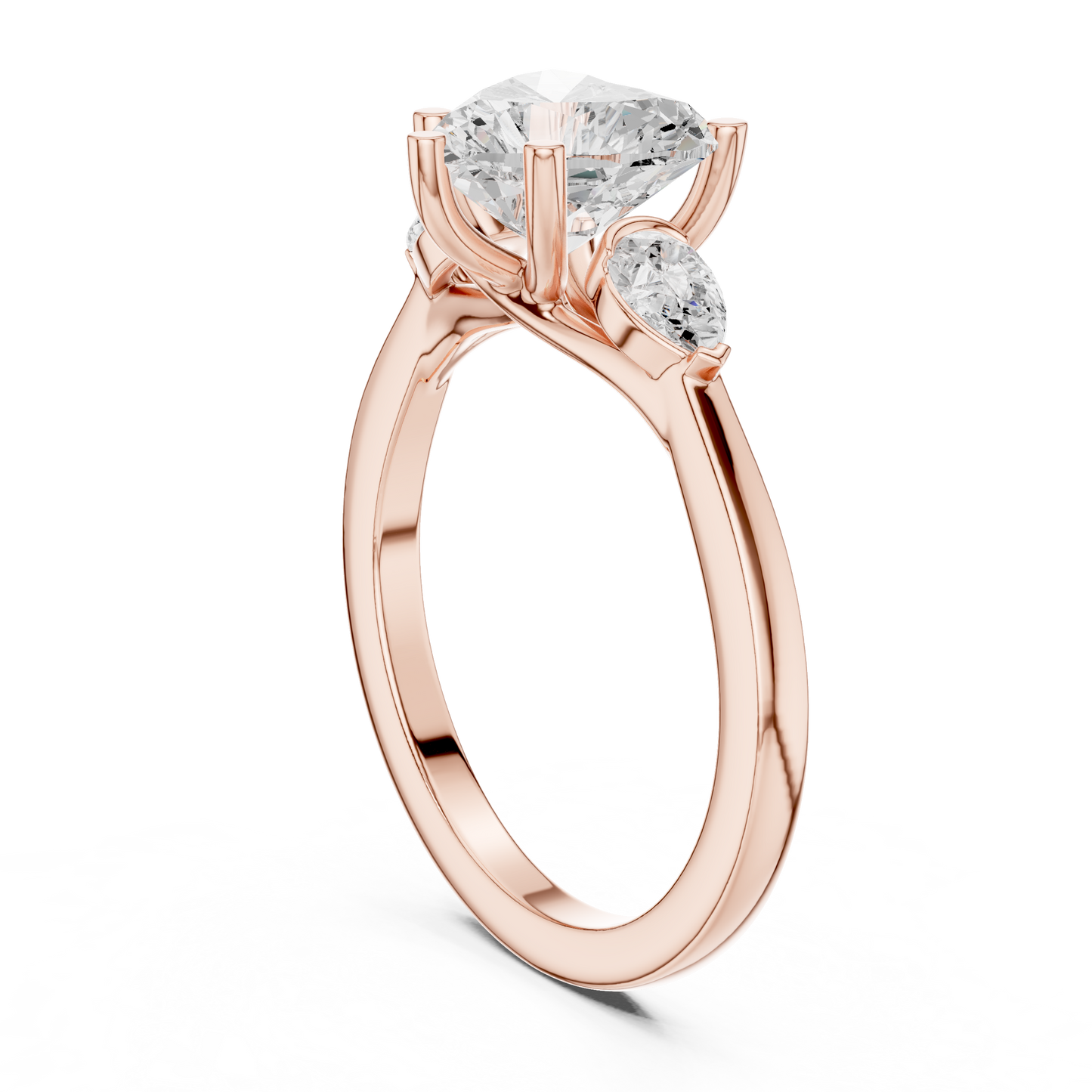 Mixed Shape Lab Grown Diamond Side Stone Ring