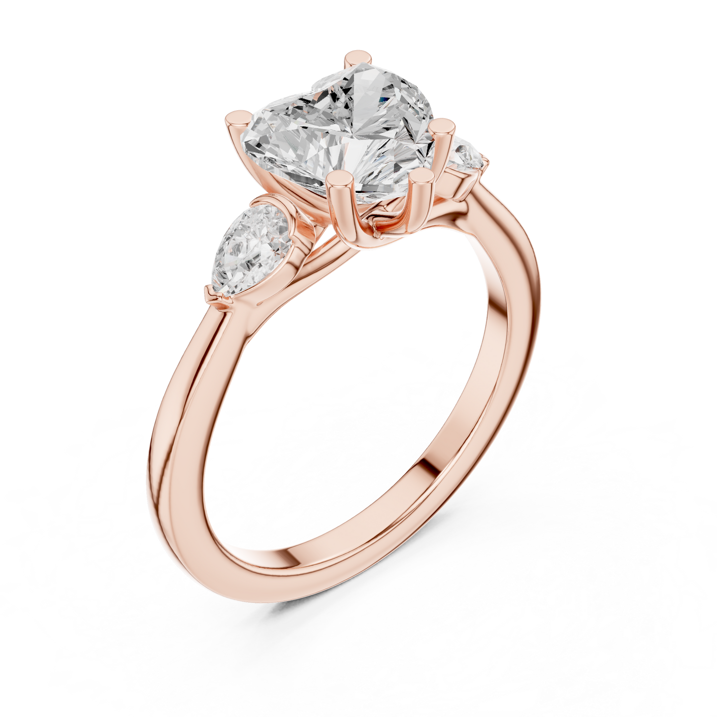 Mixed Shape Lab Grown Diamond Side Stone Ring