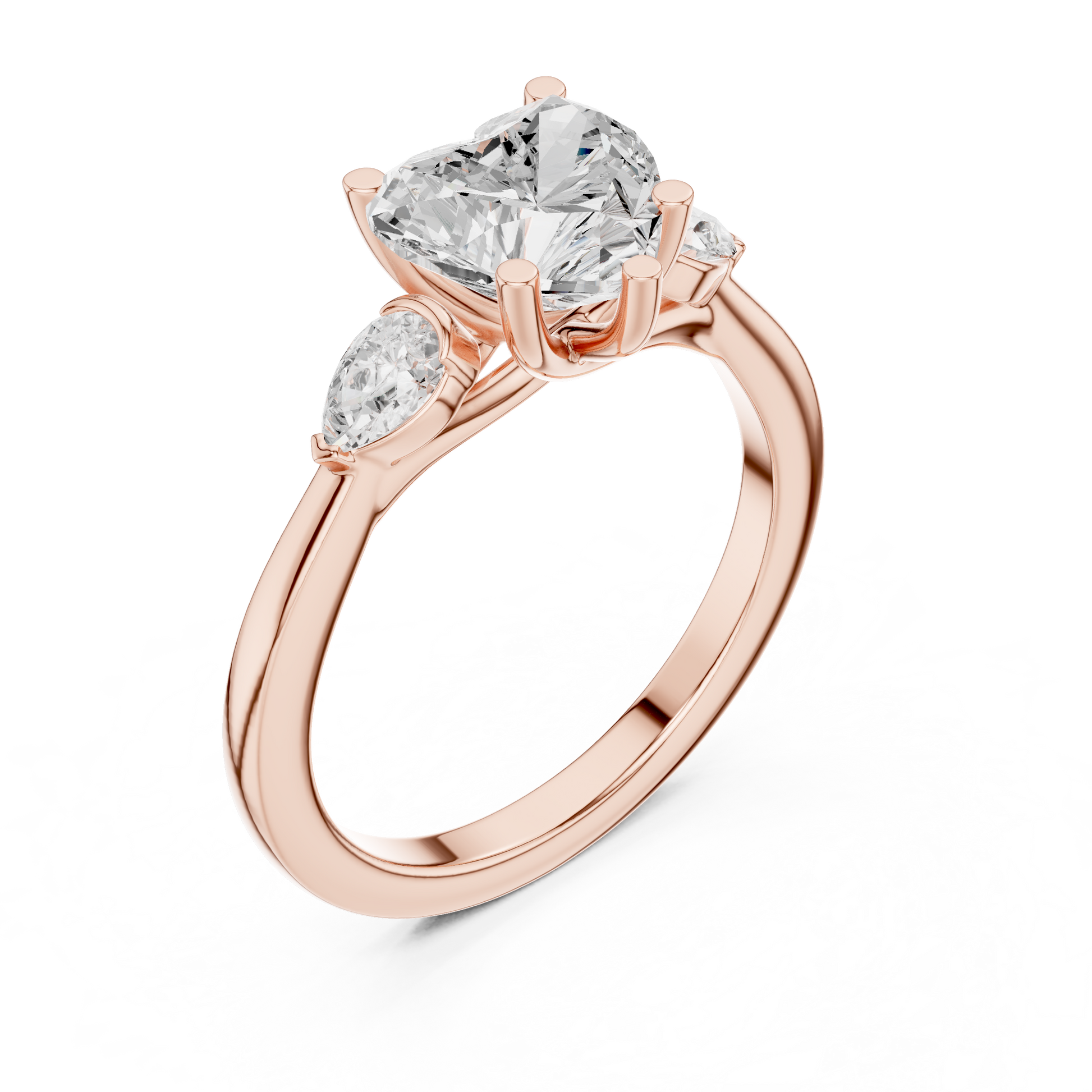 Mixed Shape Lab Grown Diamond Side Stone Ring