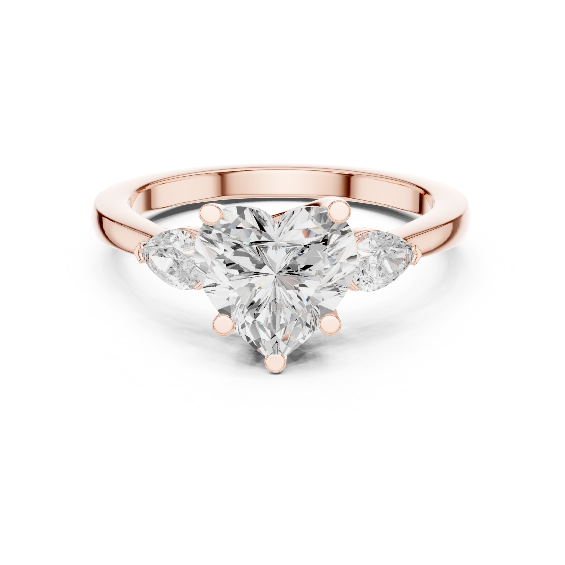 Mixed Shape Lab Grown Diamond Side Stone Ring