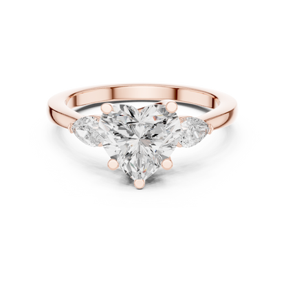Mixed Shape Lab Grown Diamond Side Stone Ring
