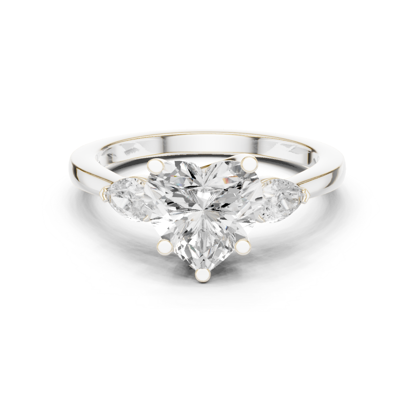 Mixed Shape Lab Grown Diamond Side Stone Ring