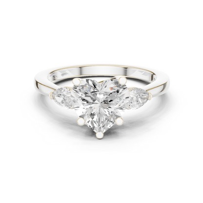 Mixed Shape Lab Grown Diamond Side Stone Ring