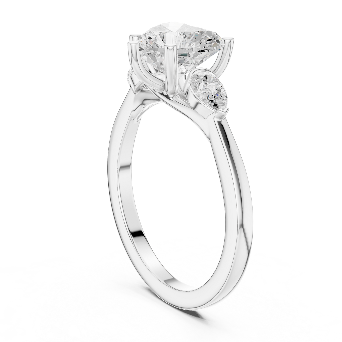 Mixed Shape Lab Grown Diamond Side Stone Ring