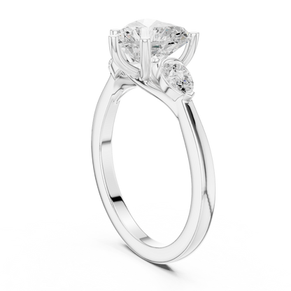 Mixed Shape Lab Grown Diamond Side Stone Ring