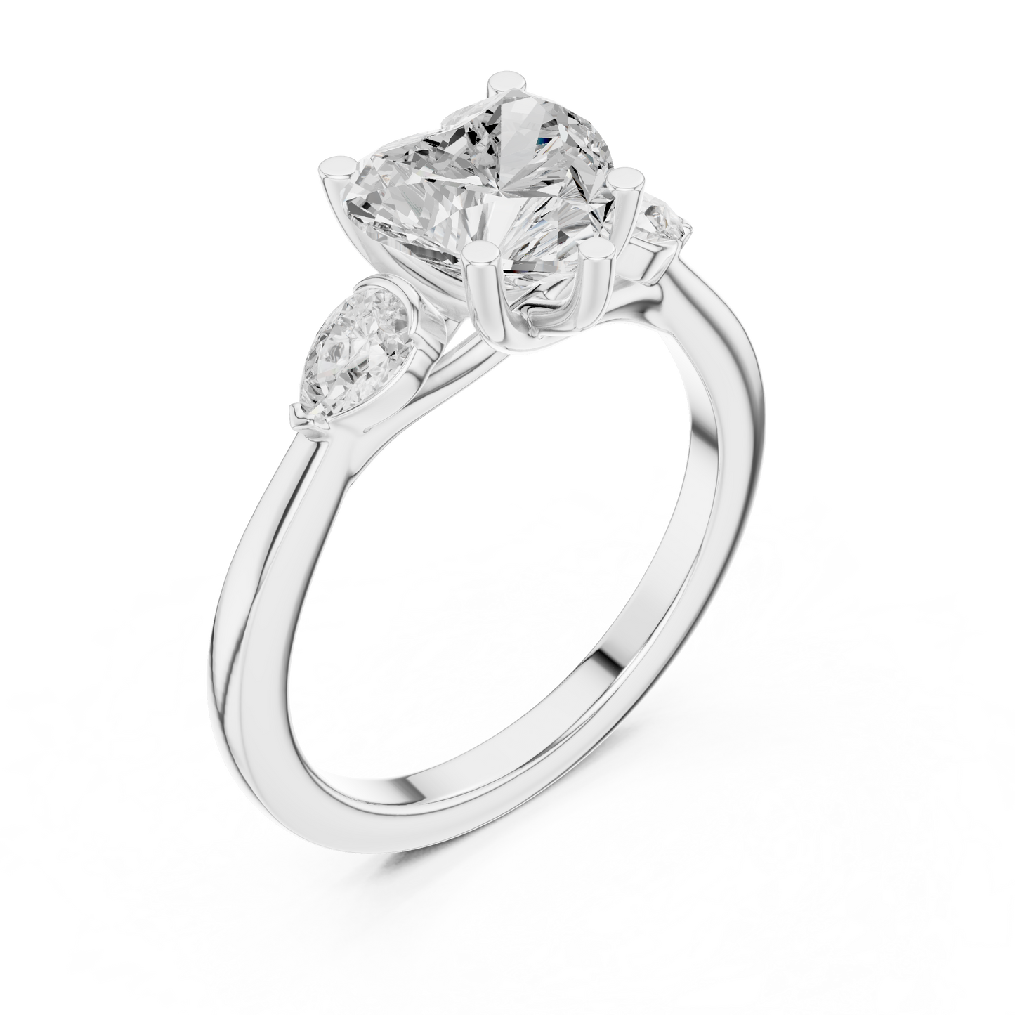 Mixed Shape Lab Grown Diamond Side Stone Ring