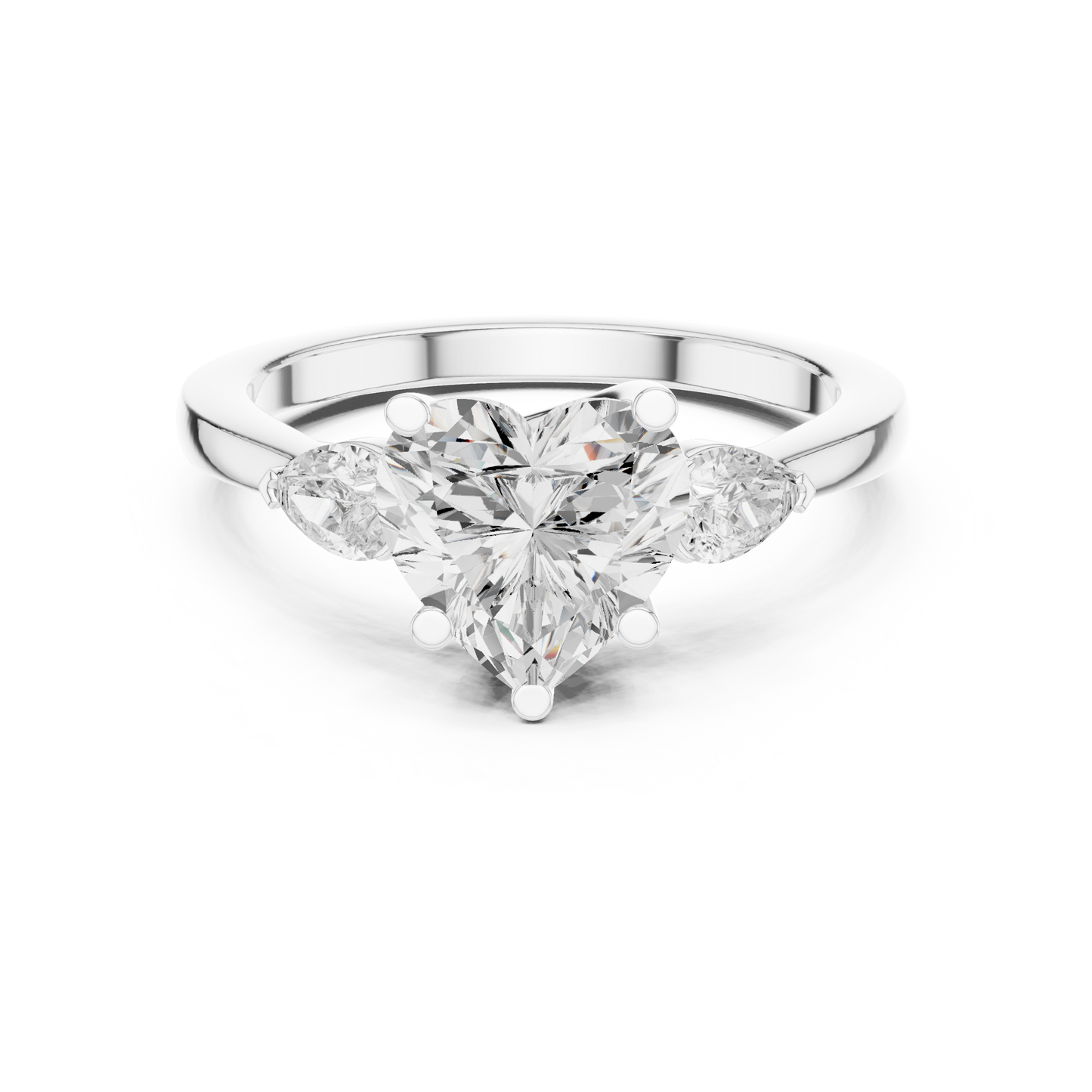 Mixed Shape Lab Grown Diamond Side Stone Ring