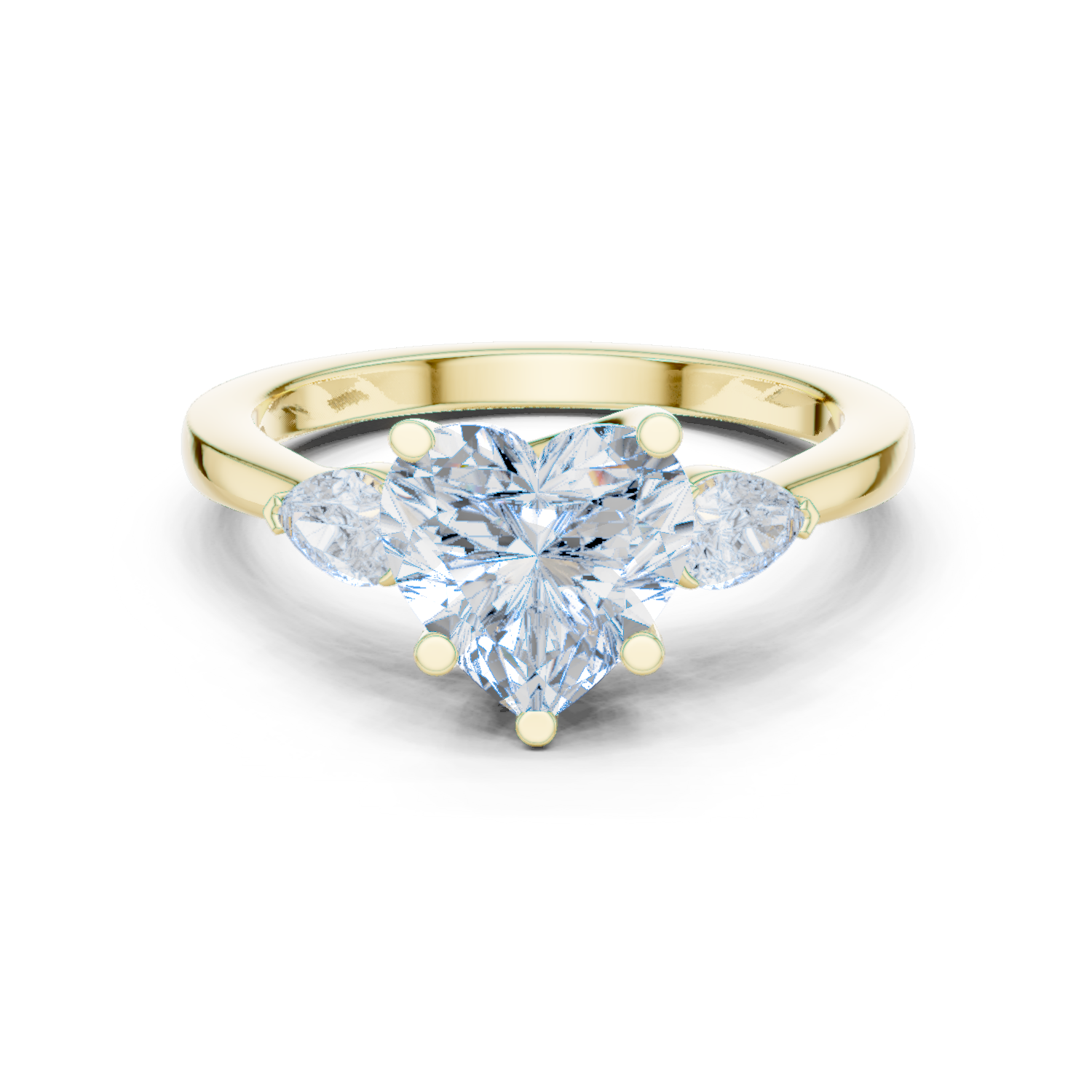 Mixed Shape Lab Grown Diamond Side Stone Ring