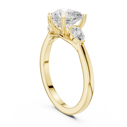 Mixed Shape Lab Grown Diamond Side Stone Ring