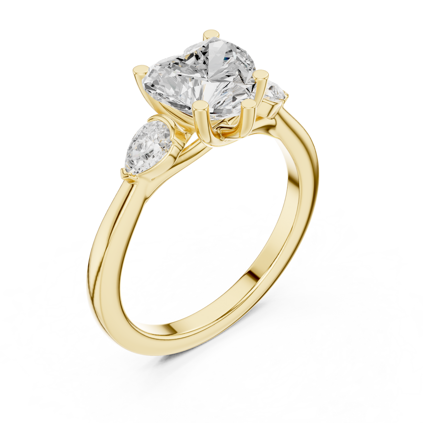 Mixed Shape Lab Grown Diamond Side Stone Ring