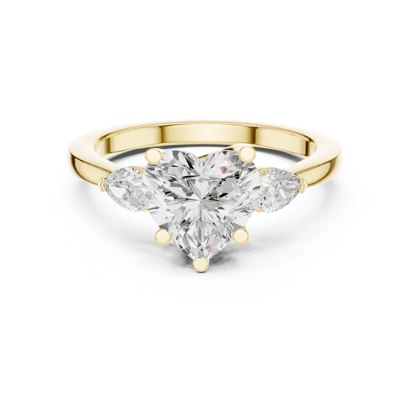 Mixed Shape Lab Grown Diamond Side Stone Ring
