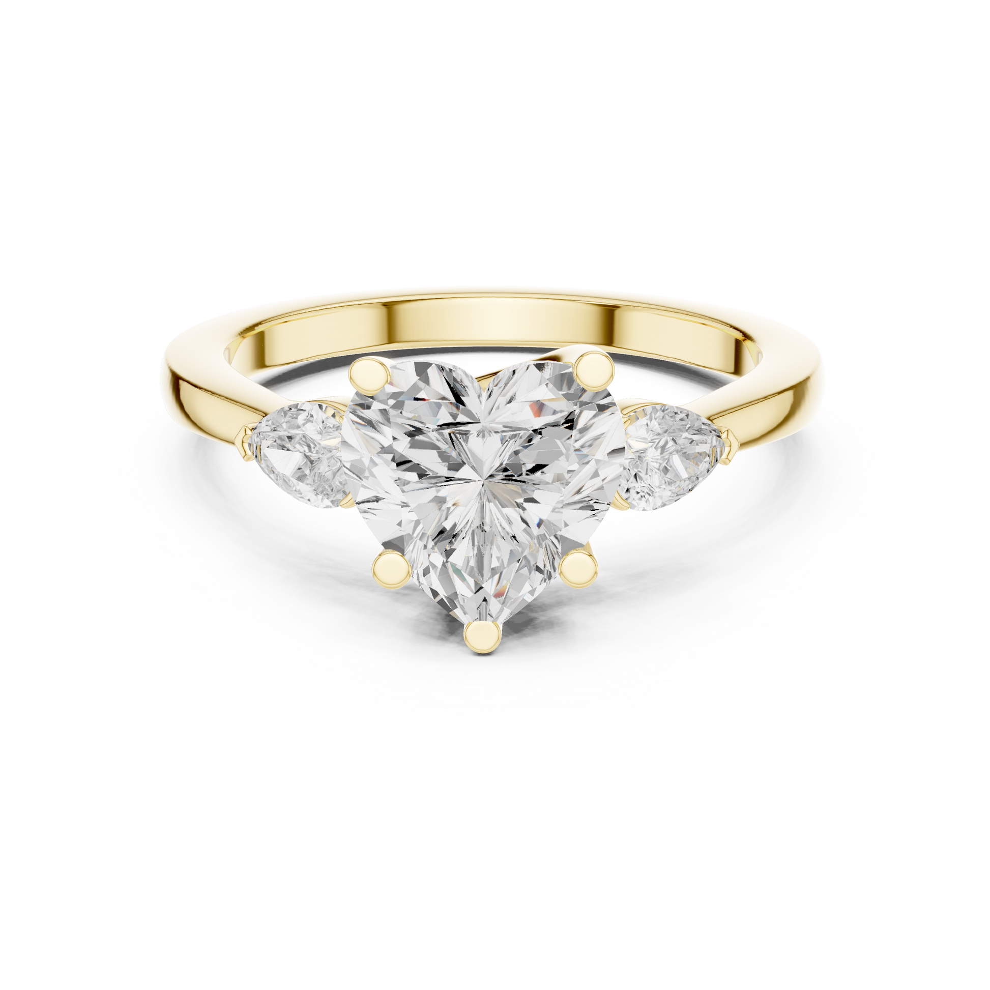 Mixed Shape Lab Grown Diamond Side Stone Ring