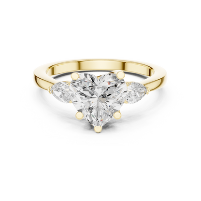 Mixed Shape Lab Grown Diamond Side Stone Ring