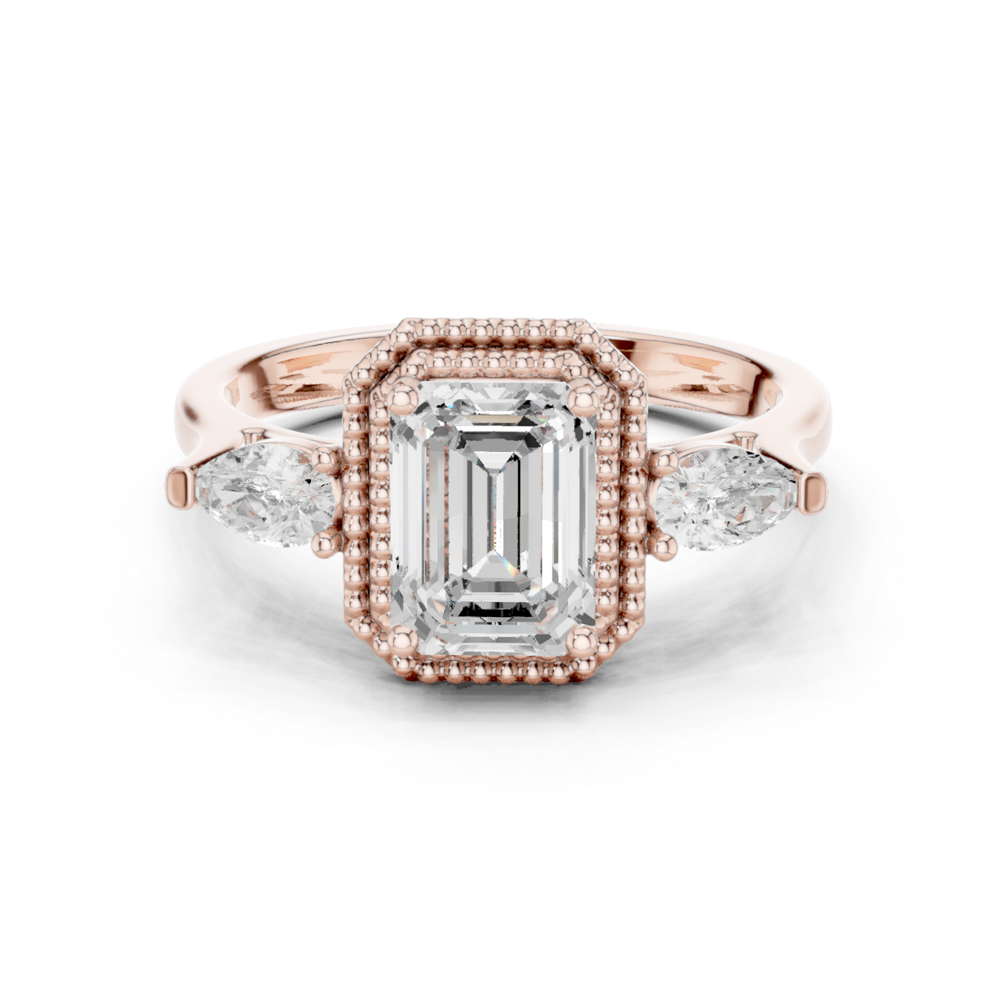 Mixed Shape Lab Grown Diamond Halo Ring
