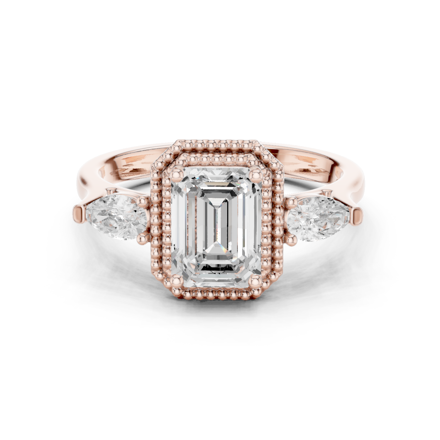 Mixed Shape Lab Grown Diamond Halo Ring