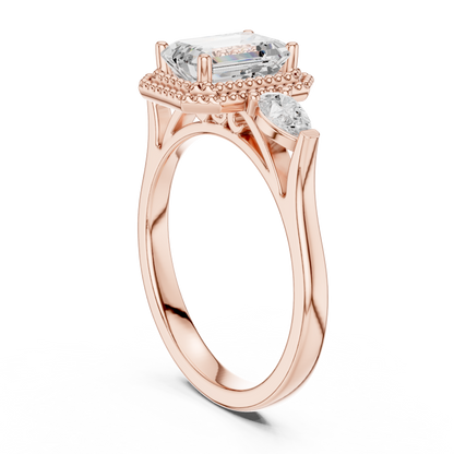 Mixed Shape Lab Grown Diamond Halo Ring