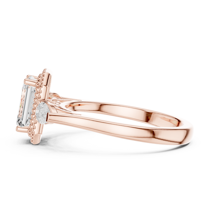 Mixed Shape Lab Grown Diamond Halo Ring