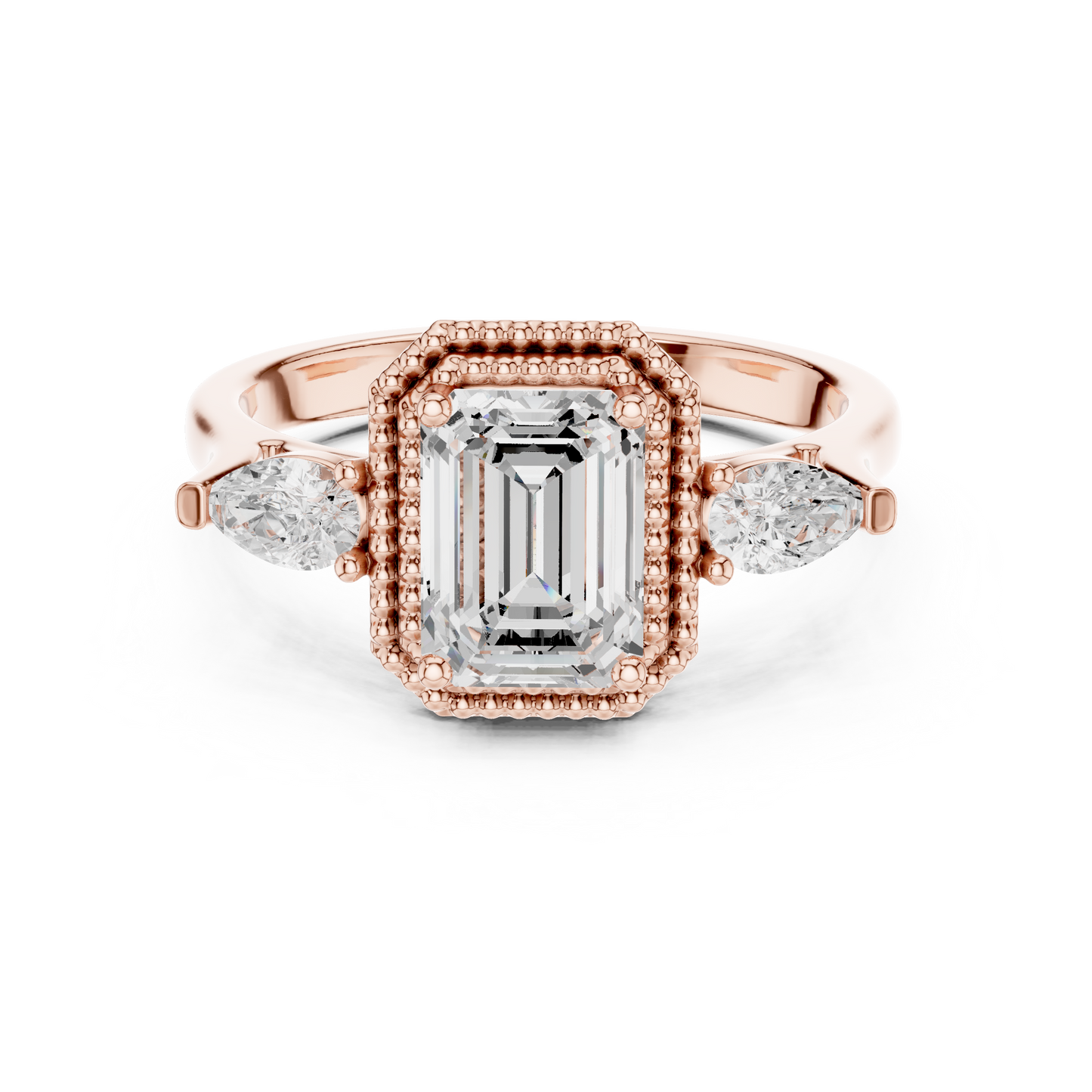 Mixed Shape Lab Grown Diamond Halo Ring