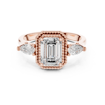 Mixed Shape Lab Grown Diamond Halo Ring