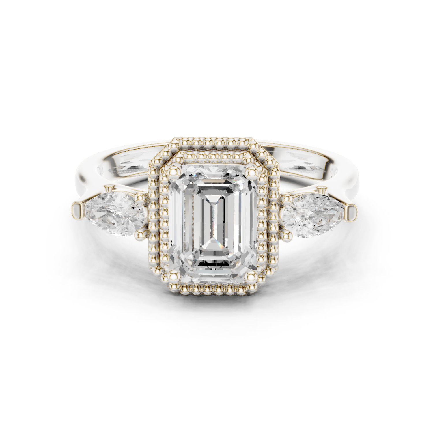 Mixed Shape Lab Grown Diamond Halo Ring