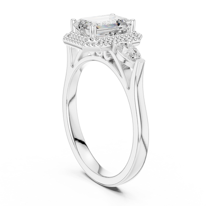 Mixed Shape Lab Grown Diamond Halo Ring
