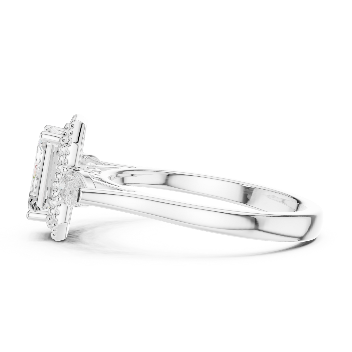 Mixed Shape Lab Grown Diamond Halo Ring