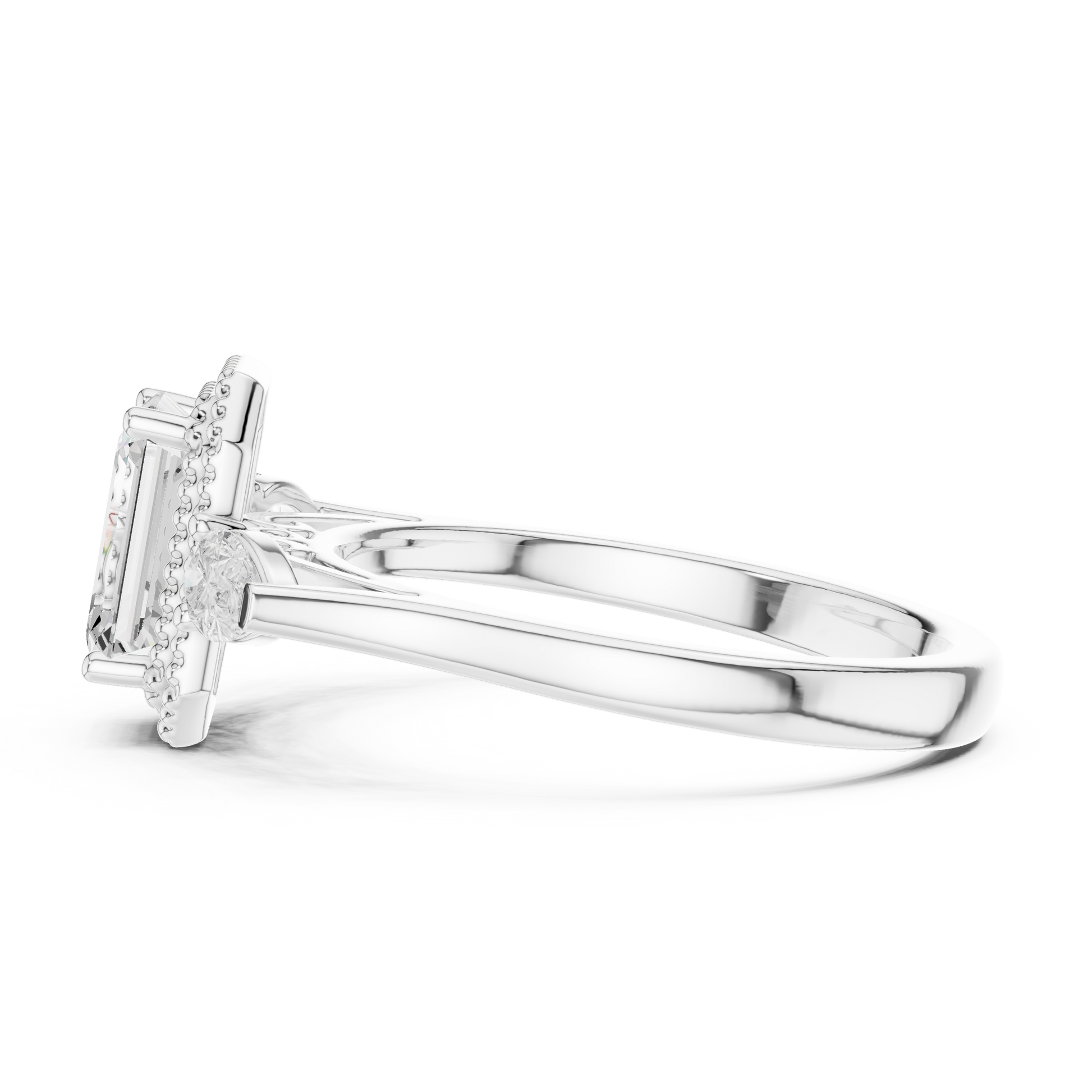 Mixed Shape Lab Grown Diamond Halo Ring