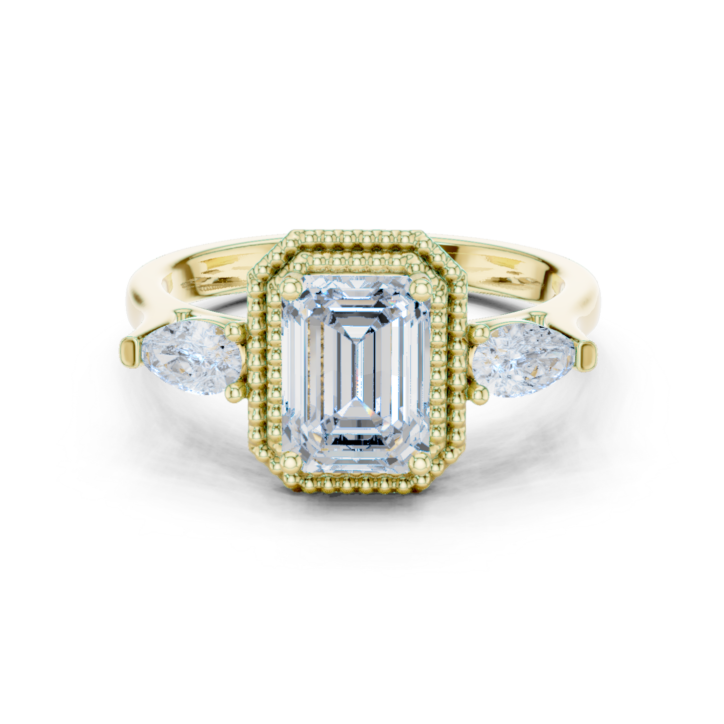Mixed Shape Lab Grown Diamond Halo Ring