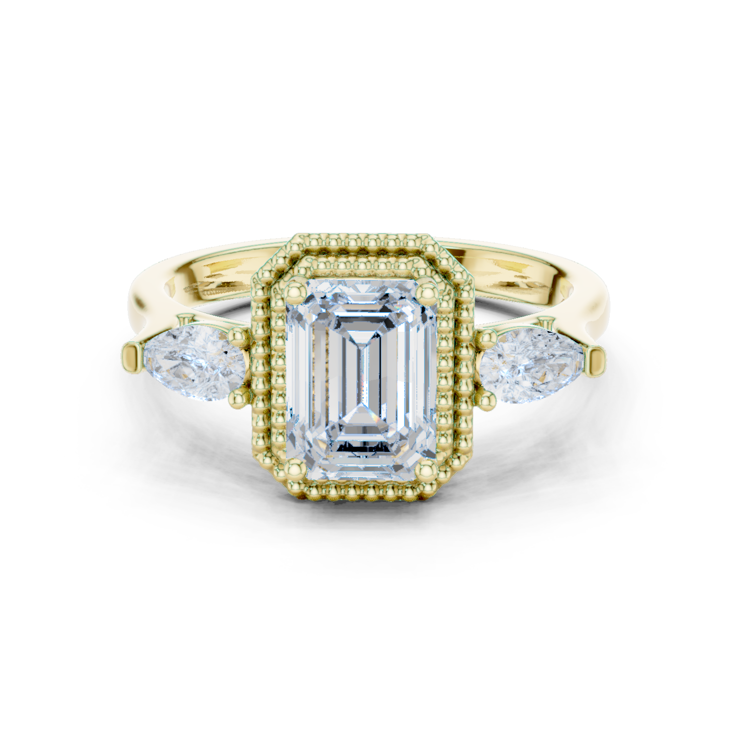 Mixed Shape Lab Grown Diamond Halo Ring