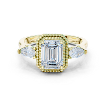 Mixed Shape Lab Grown Diamond Halo Ring