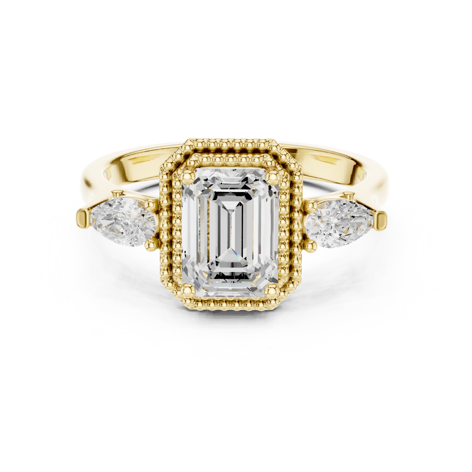 Mixed Shape Lab Grown Diamond Halo Ring