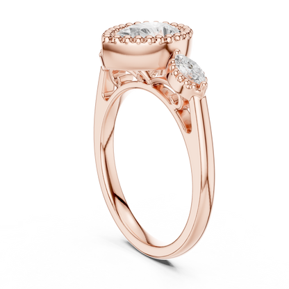 Oval Halo Lab Grown Diamond Ring