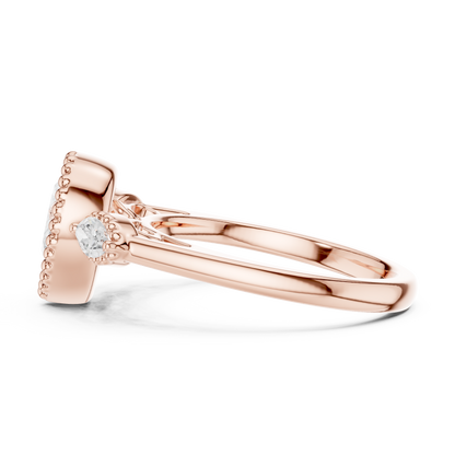 Oval Halo Lab Grown Diamond Ring