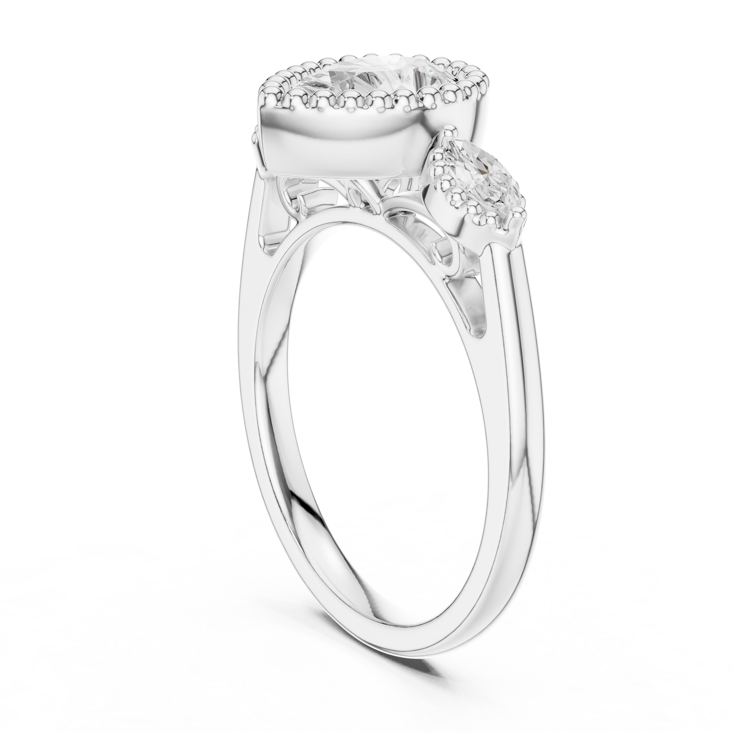 Oval Halo Lab Grown Diamond Ring