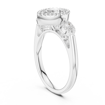 Oval Halo Lab Grown Diamond Ring