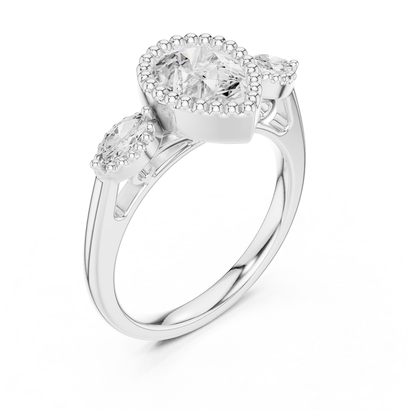 Oval Halo Lab Grown Diamond Ring